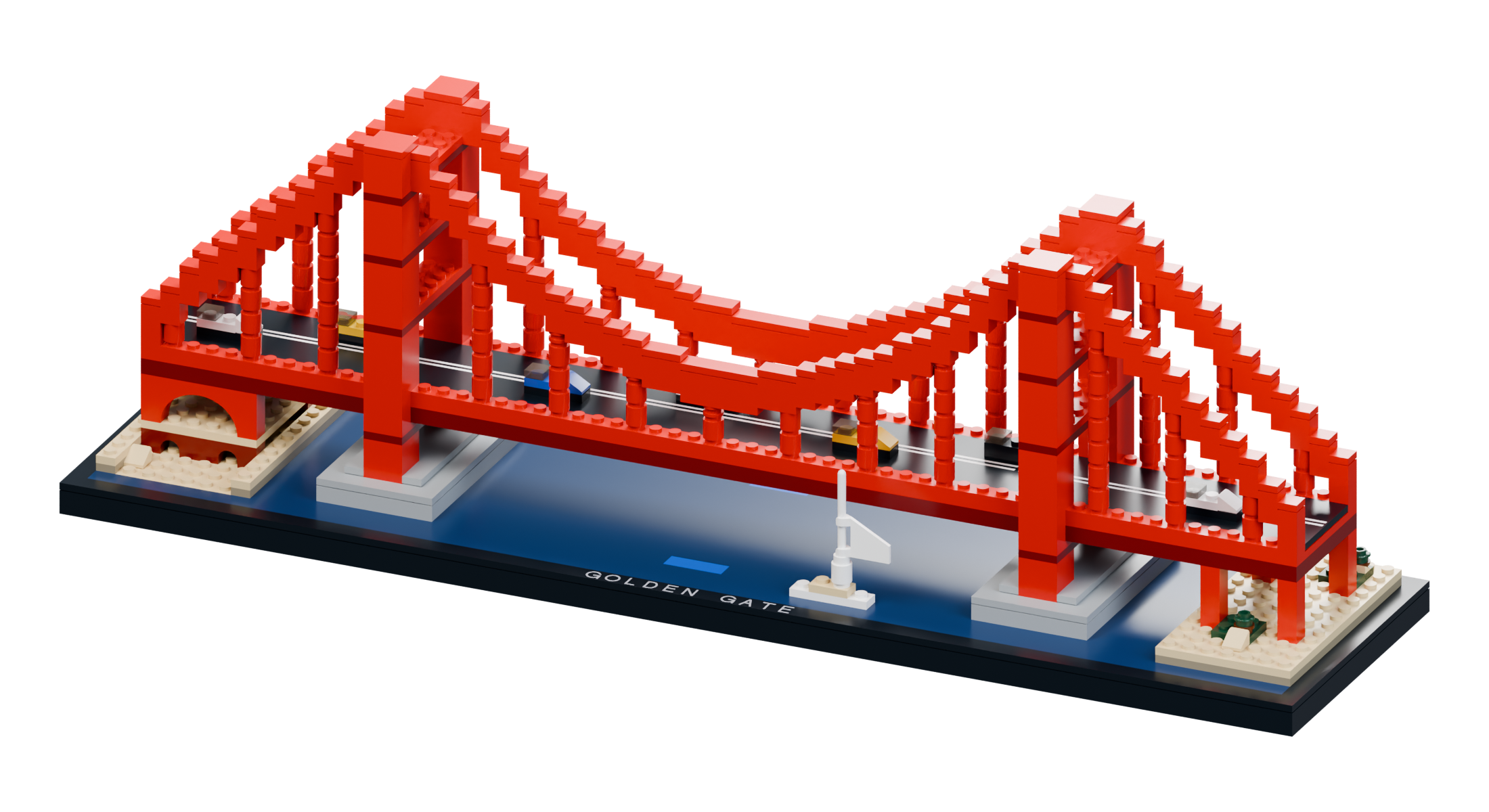 Golden Gate Bridge — Compact edition brick model