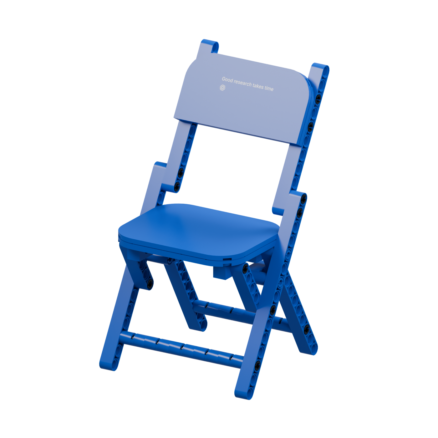 Good research takes time — The blue chair brick model